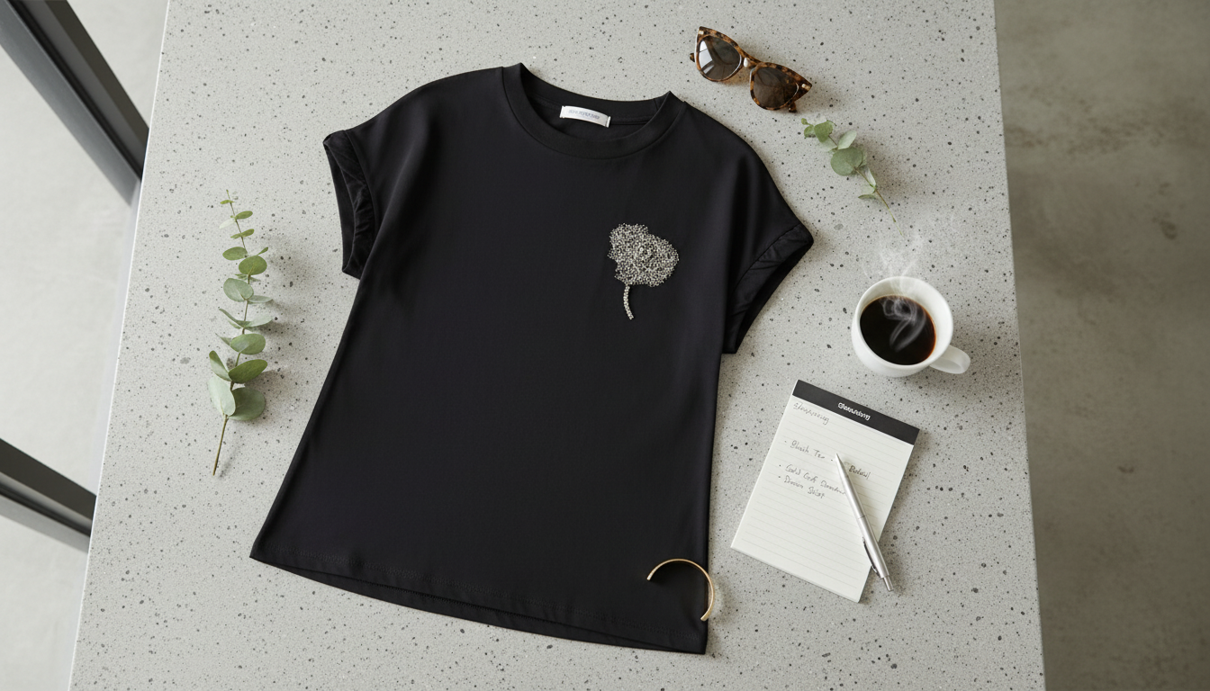 Loose Fit Cotton Tee for Summer: Soft Knit Short Sleeve